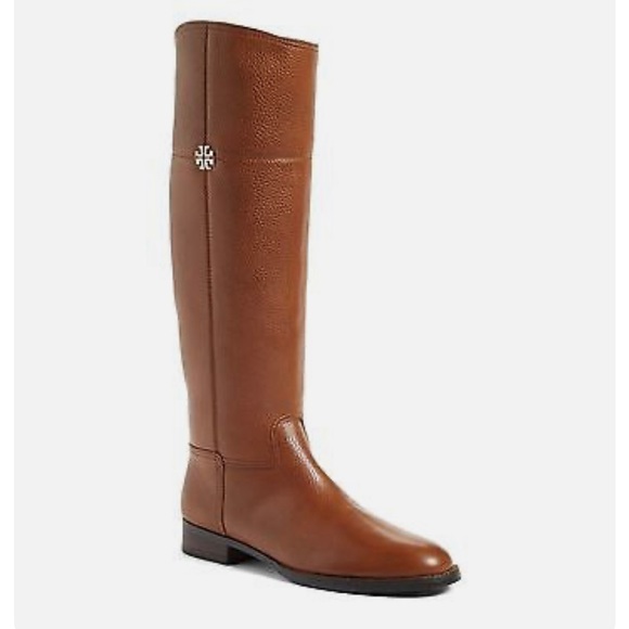 Tory Burch Women's Leather Jolie Riding Boots Rustic Brown sz 8 - Picture 1 of 9